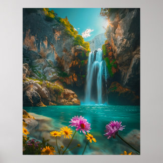 Etheral Waterfall i Vår Poster