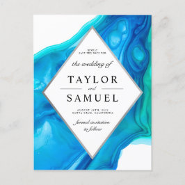 Etheral Wave Beach Island Save Date Postcard Inbjudan Vykort