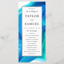 Etheral Wave Bröllop Ceremony Program Beach