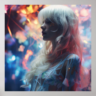 Etheral Woman in Nature Poster