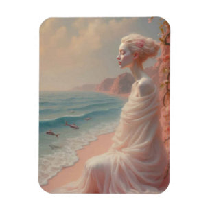 Etheral Woman på Dreamy Beach Magnet