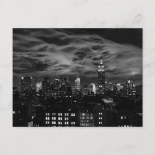 Etheralmoln: NYC Skyline, ESB BW Vykort