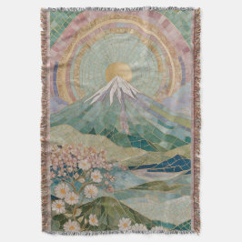 Ethereal Bloom: Pastel Mosaic Volcano in Spring Filt