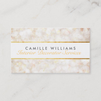 ETHEREAL BOKEH mönster elegant guld strim Visitkort