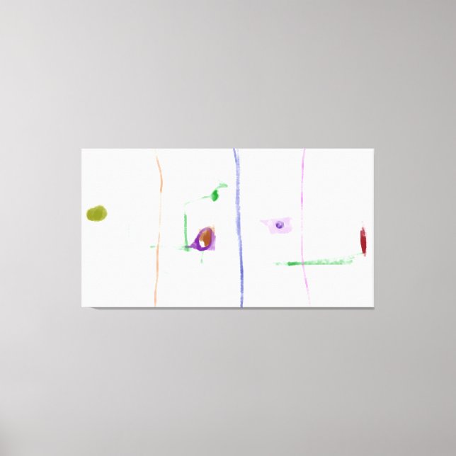 Ethereal Connections  Minimalist Pastel Abstract A Canvastryck (Framsida)