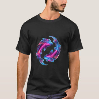 Ethereal Cosmic Koi Fish T-Shirt | Vibrant Galaxy 