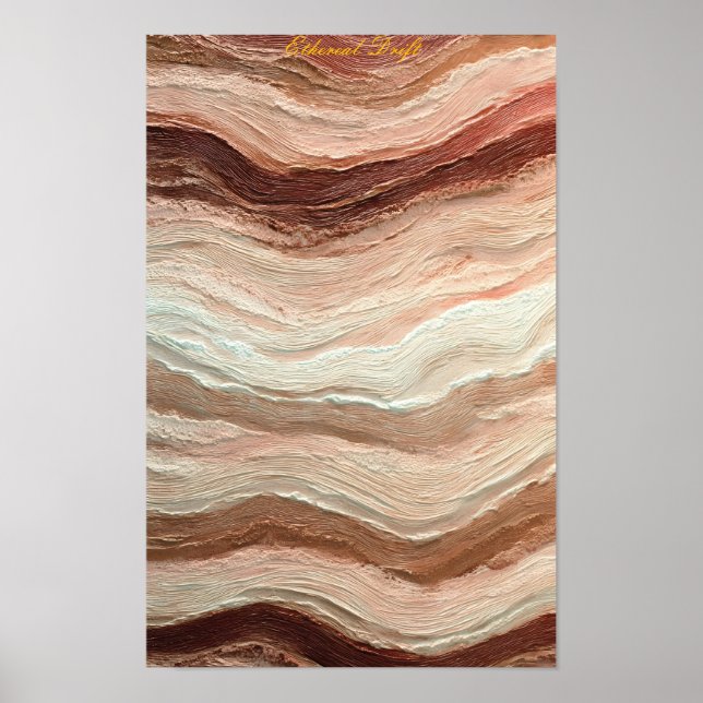 Ethereal Drift - Soft neutral abstract Poster (Framsidan)