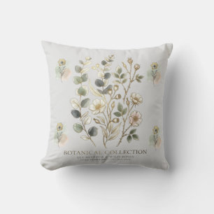 Ethereal Gold & Sage Botaniska Kollektion Kudde