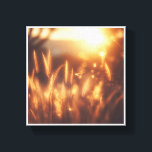 Ethereal Golden Sunset Meadow - Warm Sunbeams and  Canvastryck<br><div class="desc">Capture the magic of the "golden hour" with this serene botanical piece featuring wild grass illuminated by a radiant sunset. The soft bokeh of light and the warm, amber sunbeams create a dreamy, peaceful atmosphere that invites nature's calm into your home. A perfect addition to a cozy bedroom, a meditation...</div>