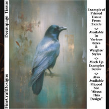 Ethereal Raven, Textured Background EQ8R Decoupage