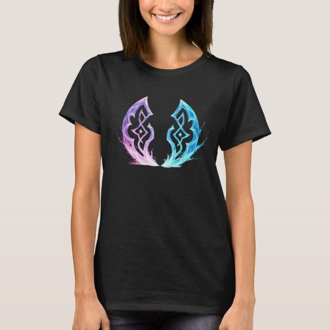 Ethereal Rune Convergence – Arcane Energy Emblem T Shirt (Framsida)