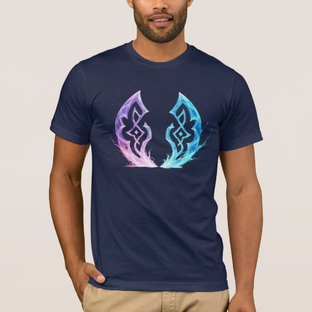 Ethereal Rune Convergence – Arcane Energy Emblem T Shirt (Framsida)
