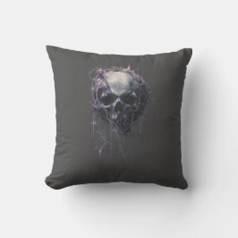 Ethereal Skull Abstract Grunge Dark Art Kudde