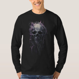 Ethereal Skull Abstract Grunge Dark Long Sleeve T Shirt