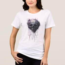 Ethereal Skull Abstract Grunge Dark T Shirt