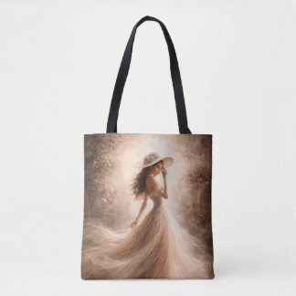 Ethereal Slavic Water Nymph Tote Bag Boho Tygkasse