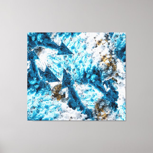 Ethereal Velocity: Geometric Cloud & Arrow Fusion Canvastryck (Framsida)