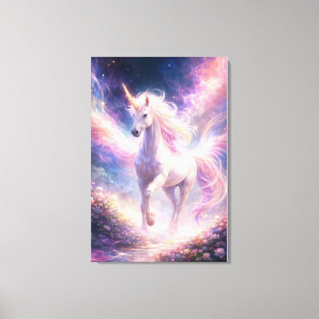 Ethereal Winged Unicorn of Light | ManJiangHong Fa Canvastryck (Framsida)