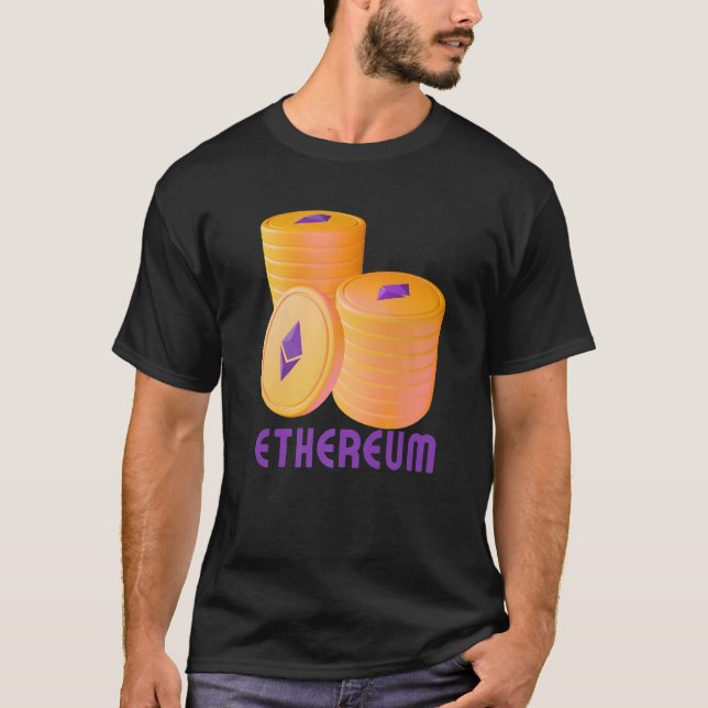 Ethereum Blockchain ETH Cryptocurrency Decentraliz T Shirt (Framsida)