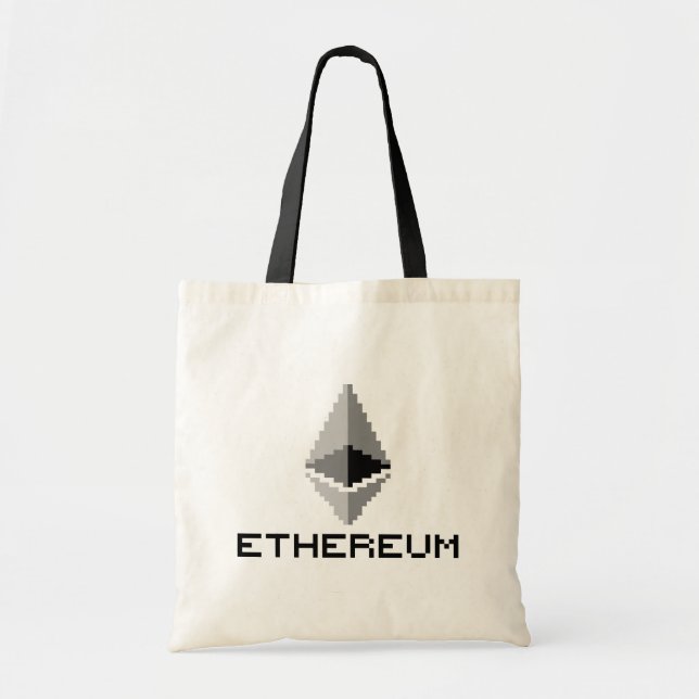 Ethereum ETH 8-Bet toto för logotyp | hänger lös Tygkasse (Framsidan)