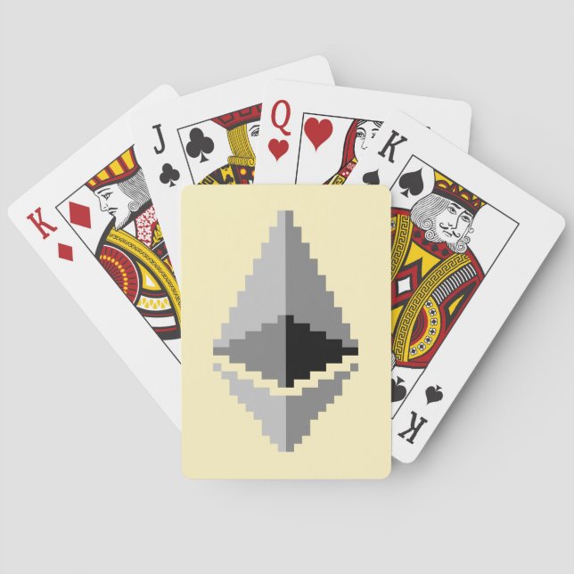 Ethereum ETH 8-Bit Logo | Spelkort (Baksidan)