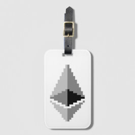 Ethereum ETH 8-Bit Logotyp | Bagagetikett Bagagebricka