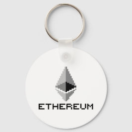 Ethereum ETH 8-Bit Logotyp | Grundläggande Nyckelr Nyckelring