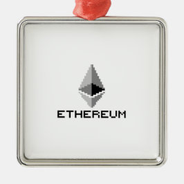 Ethereum ETH 8-Bit Logotyp | Keramisk Ornament
