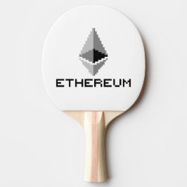 Ethereum ETH 8-bitars logotyp | Ping Pong-paddle Pingisracket