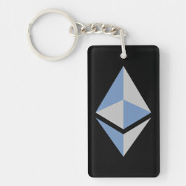Ethereum ETH Grått & Blått Logotyp | Nyckelring