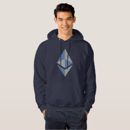 Ethereum ETH Grått & Blått Logotyp | Tröja Hoodie