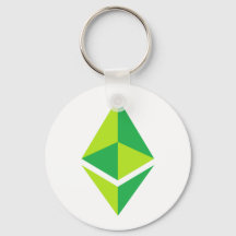 Ethereum ETH Grön Logo | Grundläggande Nyckelring