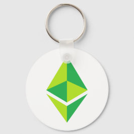 Ethereum ETH Grön Logo | Grundläggande Nyckelring