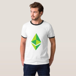 Ethereum ETH Grön Logo | Ringer T-shirt