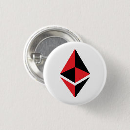 Ethereum ETH Svart & Rött Logotyp | Knappsats Knapp