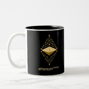 Ethereum klassiker som göras av guld Två-Tonad mugg