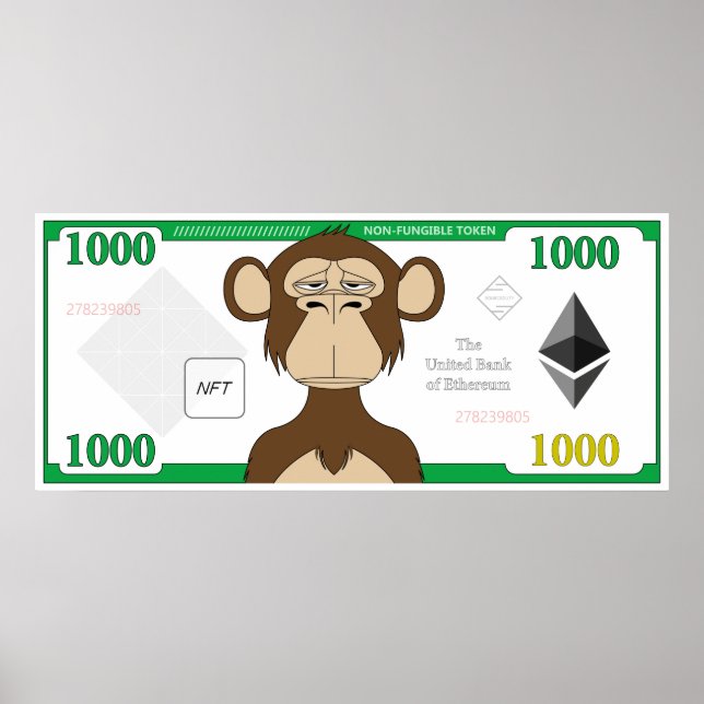 Ethereum krypto NFTs (Bitcoin) Poster (Framsidan)