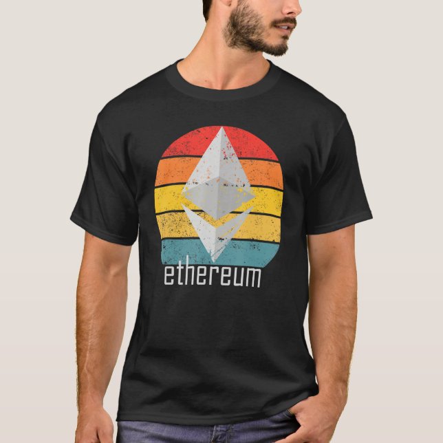 Ethereum Solnedgång Kryptovaluta Eth Bekymrad Cryp T Shirt (Framsida)