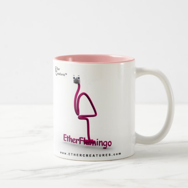 EtherFlamingoMug Två-Tonad Mugg (Höger)