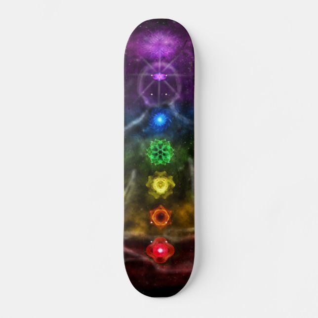ETHERIC AURA CHAKRA SKATEBOARD BRÄDA 20 CM (Framsida)