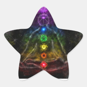 ETHERIC AURA CHAKRA STJÄRNFORMAT KLISTERMÄRKE