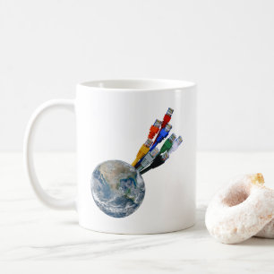 Ethernet-nätverksansluten jord kaffemugg