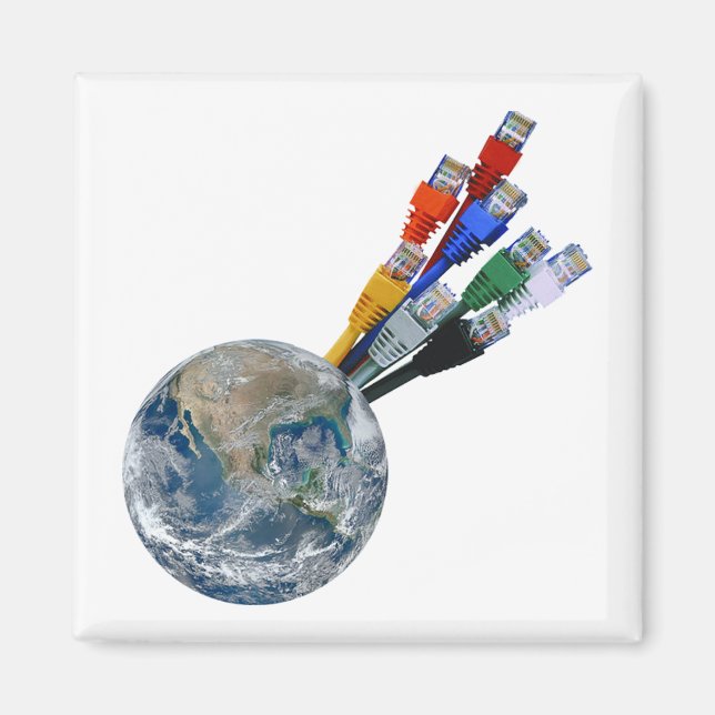 Ethernet-nätverksansluten jord magnet (Framsidan)