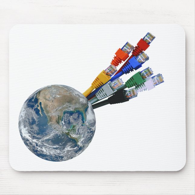 Ethernet-nätverksansluten jord musmatta (Framsidan)
