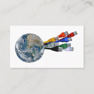 Ethernet-nätverksansluten jord visitkort