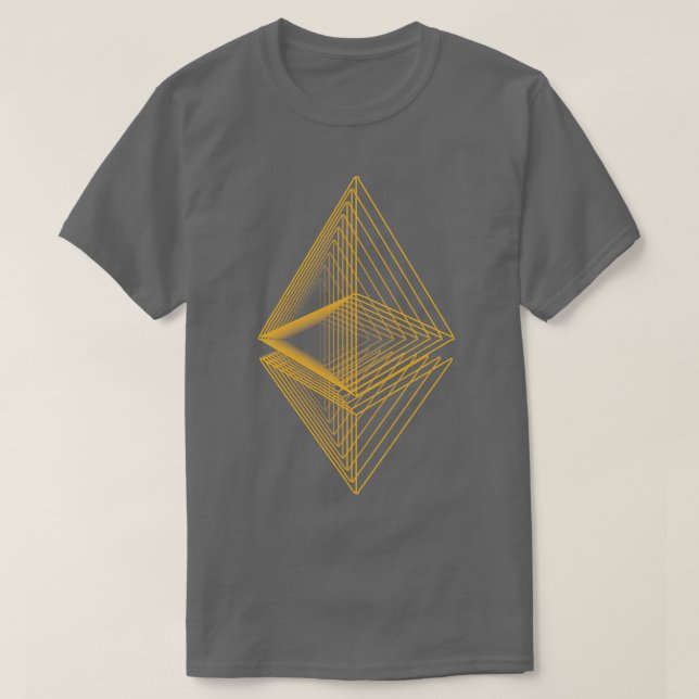Etherum crypto guld modern typography Art-gåva T Shirt (Design framsida)