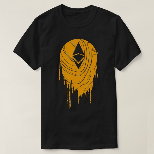 Etherum ETH Cryptocurrency Trading Coin Blockchai T Shirt (Design framsida)