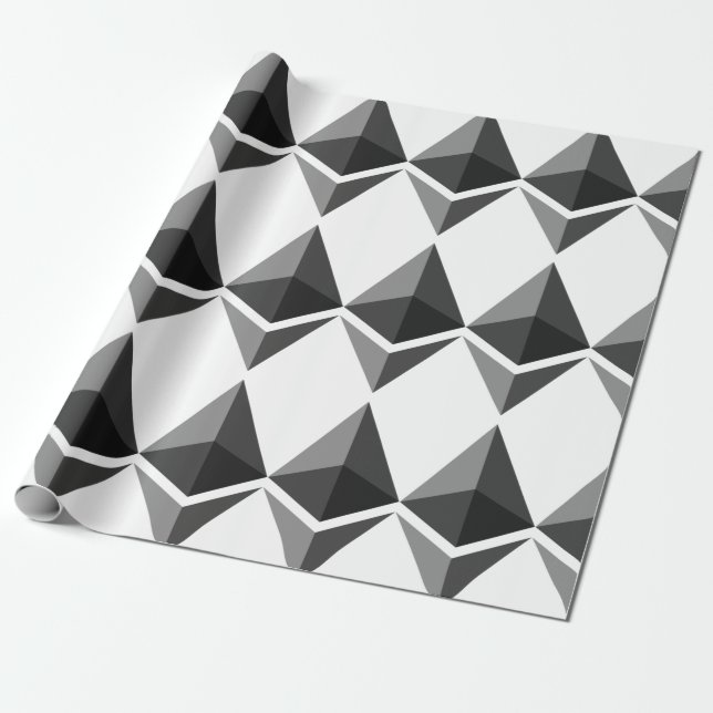 Etherum Grått Icon Wrapping Papper Presentpapper (Utrullad)