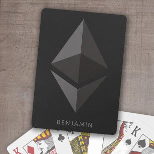 Etherum Investment Crypto Icon med valfri Namn Casinokort