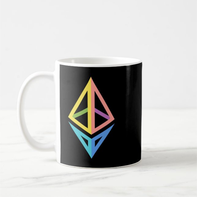 Etherum logotyp diamant Essential T-Shirt Kaffemugg (Vänster)
